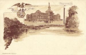 south africa, PRETORIA, Government Building, Apies River (1899)