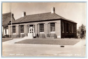 Ida Grove Iowa IA RPPC Photo Postcard Post Office 1947 Posted Vintage