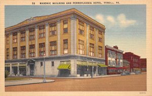 Masonic Building And Pennsylvania Hotel Tyrona, Pennsylvania USA Unused 