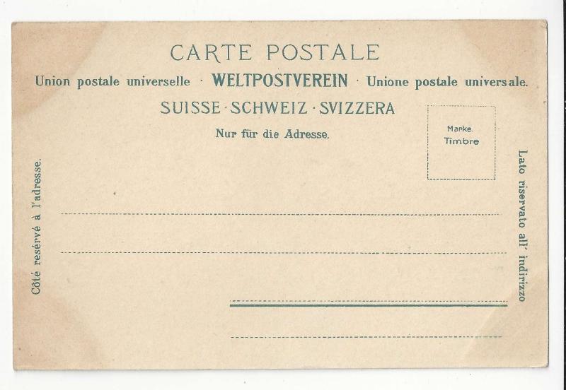Switzerland Vevey La Tour de Peilz Harbour Sailboat Vtg ca 1905 UDB Postcard