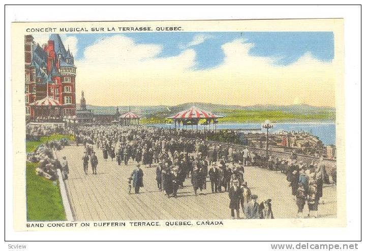 Concert Musical Sur La Terrasse, Band Concert on Dufferin Terrace, Quebec, Ca...