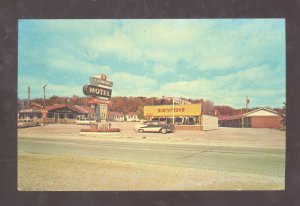 BREVORT MICHIGAN GUSTAFSON'S RESTAURANT MOTEL OLD CARS VINTAGE POSTCARD