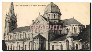 Old Postcard Chateauroux the church Notre Dame