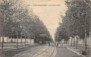 LYON MONPLAISIR FRANCE-COURS GAMBETTA~1905 POSTCARD