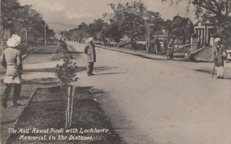 The Mall Rawat Pindi With Lockharts Memorial Indian Postcard