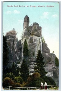 c1910 Needle Rock Lo Lo Hot Springs Missoula Montana MT Vintage Antique Postcard