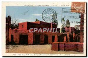 Old Postcard International Colonial Exposition Paris 1931 Palace of & # 39AoF