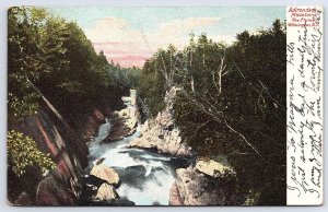 Flume Adirondacks Mountain Attraction Wilmington New York Attraction Postcard