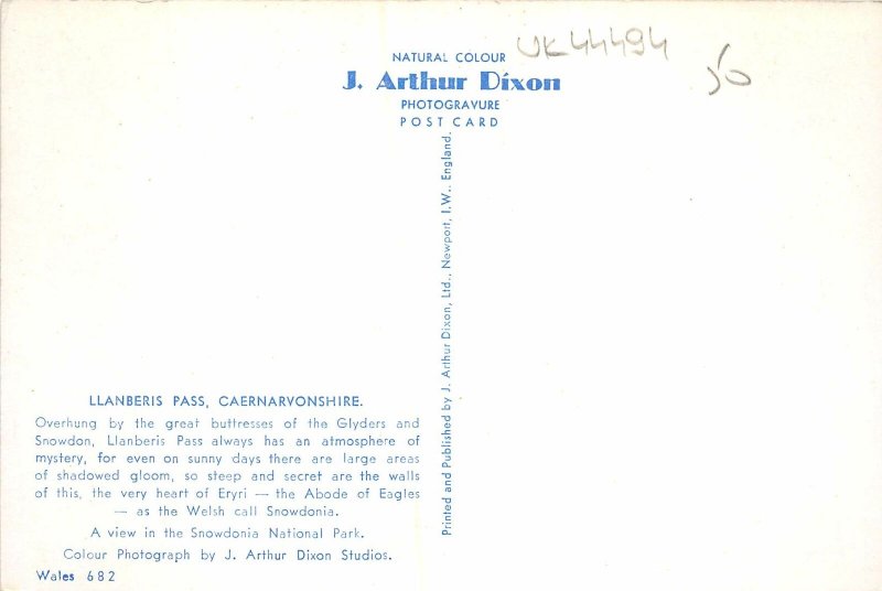 uk44494 llanberis pass caernarvonshire wales uk