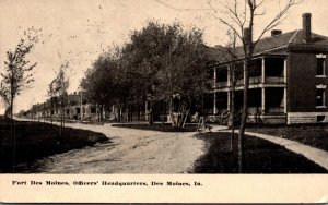 Iowa Des Moines Officers Headquarters Fort Des Mojnes 1911