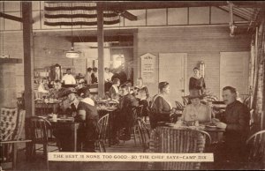Camp Dix New Jersey YWCA Hostess House Dining Hall c1900-20s Vintage Postcard