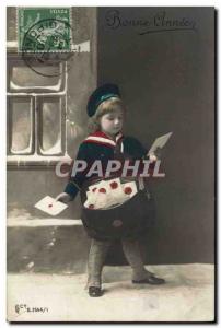 Old Postcard Fun Children Factor Postman