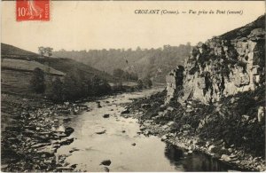 CPA CROZANT Vue prise du Pont - Amont (1144456)