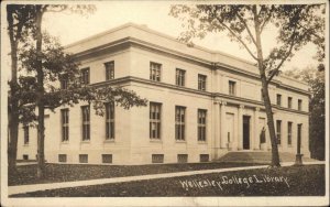 Wellesley Massachusetts MA Wellesley College Library Real Photo Vintage Postcard