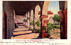 San Juan Capistrano, California - The Veranda of San Juan Capistrano Mission