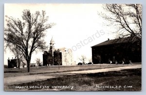 K5/ Mitchell South Dakota Postcard RPPC c40-50s Wesleyan University  336