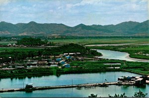 Hong Kong The Shumchun River Viewed From A Hill At Lukmachow