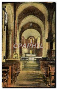 Postcard Old Cunlhat Interior of & # 39eglise