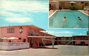 TraveLodge Multi View Pool 7th St Las Cruces NM Vintage Postcard C54