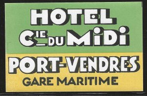 Hotel Cie Du Midi, Port-Vendres, France, Hotel Label, Unused