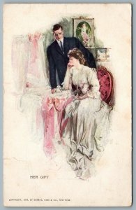 Postcard 1909 Artist Signed Howard Chandler Christy Her Gift