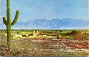 postcard Arizona - Santa Cruz Valley and Mission San Xavier