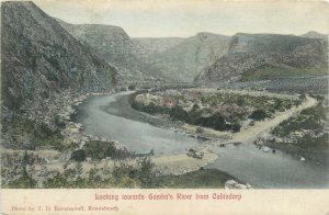 South Africa scenic looking towards Gamka river from Calitzdorp vintage postcard 
