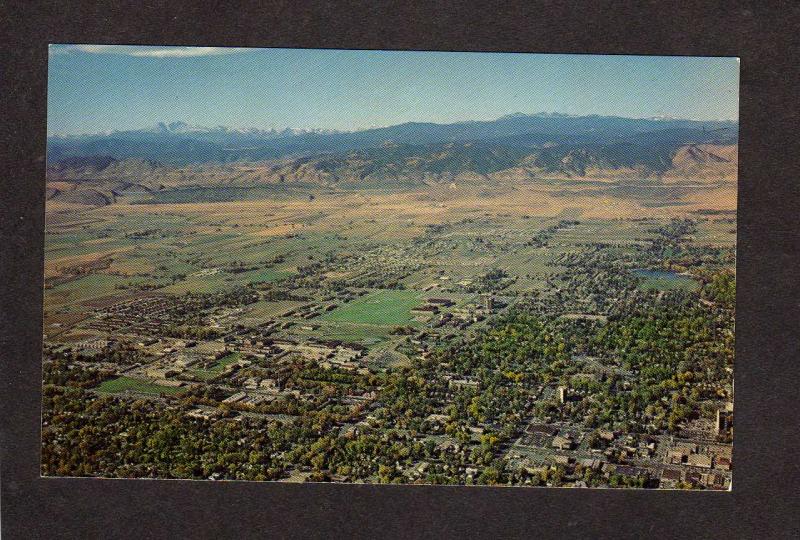 CO Aerial view Fort Collins Colorado State Univ University Postcard