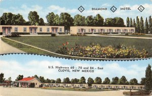 Clovis, New Mexico DIAMOND L MOTEL Roadside c1950s Vintage Postcard