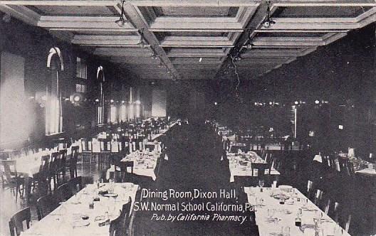 Dining Room Dixon Hall S W Normal School California Pennsylvania 1908