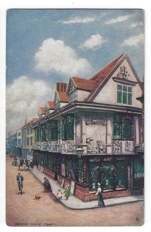 Vintage Postcard View, Ancient House, IPSWICH, Raphael Tuck