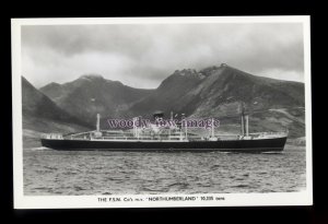 cb0059 - Federal Steam Nav Cargo Ship - Northumberland , built 1955 - postcard