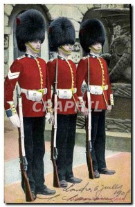 Postcard Old Army Coldstream Guards were sentry