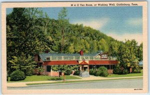 GATLINBURG, Tennessee TN ~ M. & O. TEA ROOM at Wishing Well c1940s  Postcard