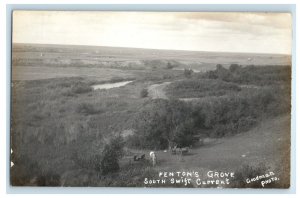 1915 Fenton's Grove South Swift Current RPPC Photo Goodman Saskatchewan Postcard 