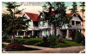 Postcard HOUSE SCENE Spokane Washington WA AR7926