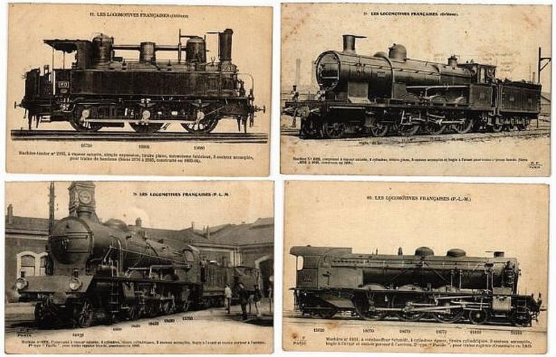 CHEMIN DE FER, LOCS, TRAINS, FRANCE 100 CPA pre-1950