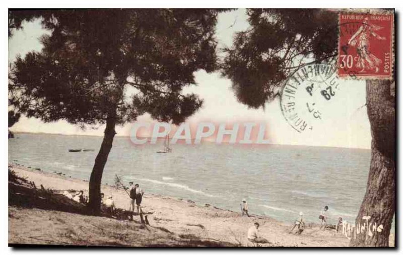 Old Postcard Island Beach Oleron Saint Trojan