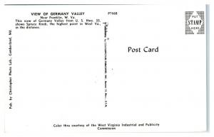 Germany Valley near Franklin, WV Postcard *5F2