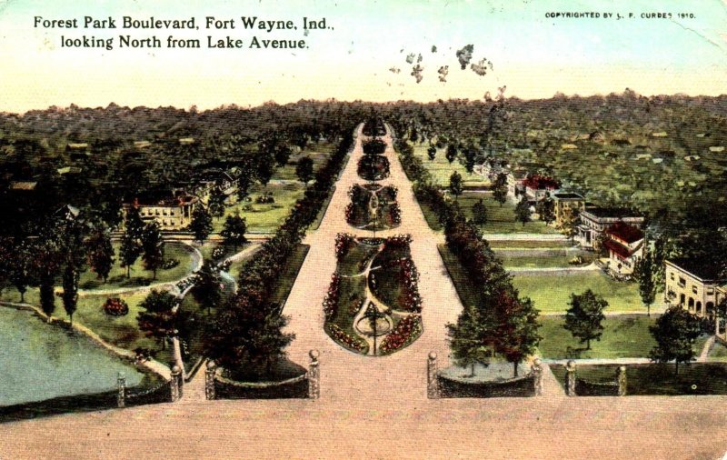 Fort Wayne, Indiana View of the homes on Forest Park Blvd. in 1913