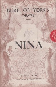 Nina Bruno Frank Upper Class Play Duke Of York WW2 London Theatre Programme