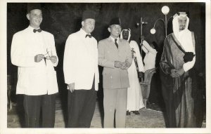 King Faisal of Saudi Arabia and President Sukarno of Indonesia (1950s) RPPC