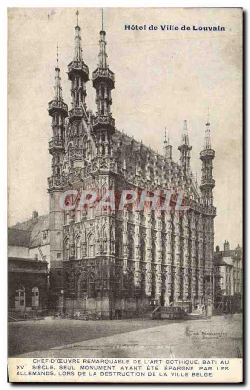 Postcard Old City Hall of Leuven
