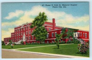 PHENIX CITY, Alabama AL ~ Homer D. Cobb St. MEMORIAL HOSPITAL  c1950s Postcard