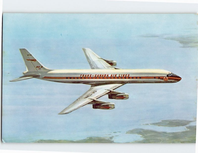 Postcard TCAs magnificent nine miles a minute DC 8 Trans Canada Air Lines