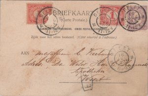 Netherlands Delft Oospoort Vintage Postcard  09.74