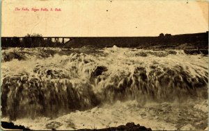 The Falls Sioux Falls South Dakota Postcard 1908