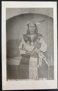 Mint Real Picture Postcard Native American Mandan Yankton Indian