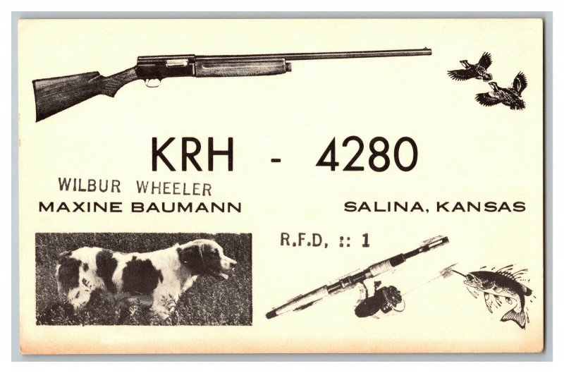 QSL Radio Card From Salina Kansas KKRH - 4280 