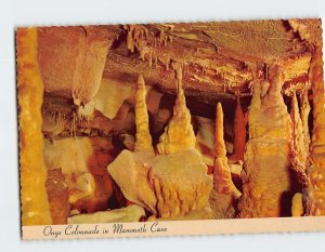 Postcard Onyx Colonnade in Mammoth Cave National Park, Mammoth Cave, Kentucky